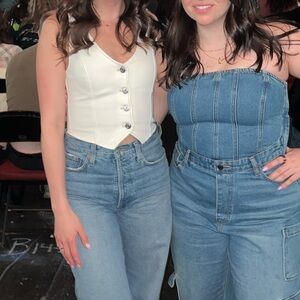 Aritzia Cream Jean Vest (Wilfred)